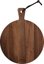 Bowls and Dishes Pure Walnut Wood | Duurzaam | Borrelplank | Tapasplank | Serveerplank rond - Pizzaplank Ø 25 x 1,8 cm - walnoot hout - Moederdag tip!