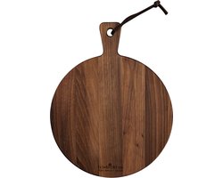Bowls and Dishes Pure Walnut Wood | Duurzaam | Borrelplank | Tapasplank | Serveerplank rond | Kaasplankje Ø 25 x 1,8 cm | walnoot hout | cadeautip!