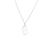 Ketting Silhouette Vrouw | 925 zilver | Halsketting Dames Sterling Zilver | Cadeau Vrouw
