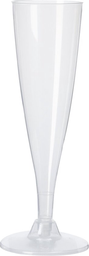 Champagne glazen met losse voet 75/100ml herbruikbaar. (24 stuks)