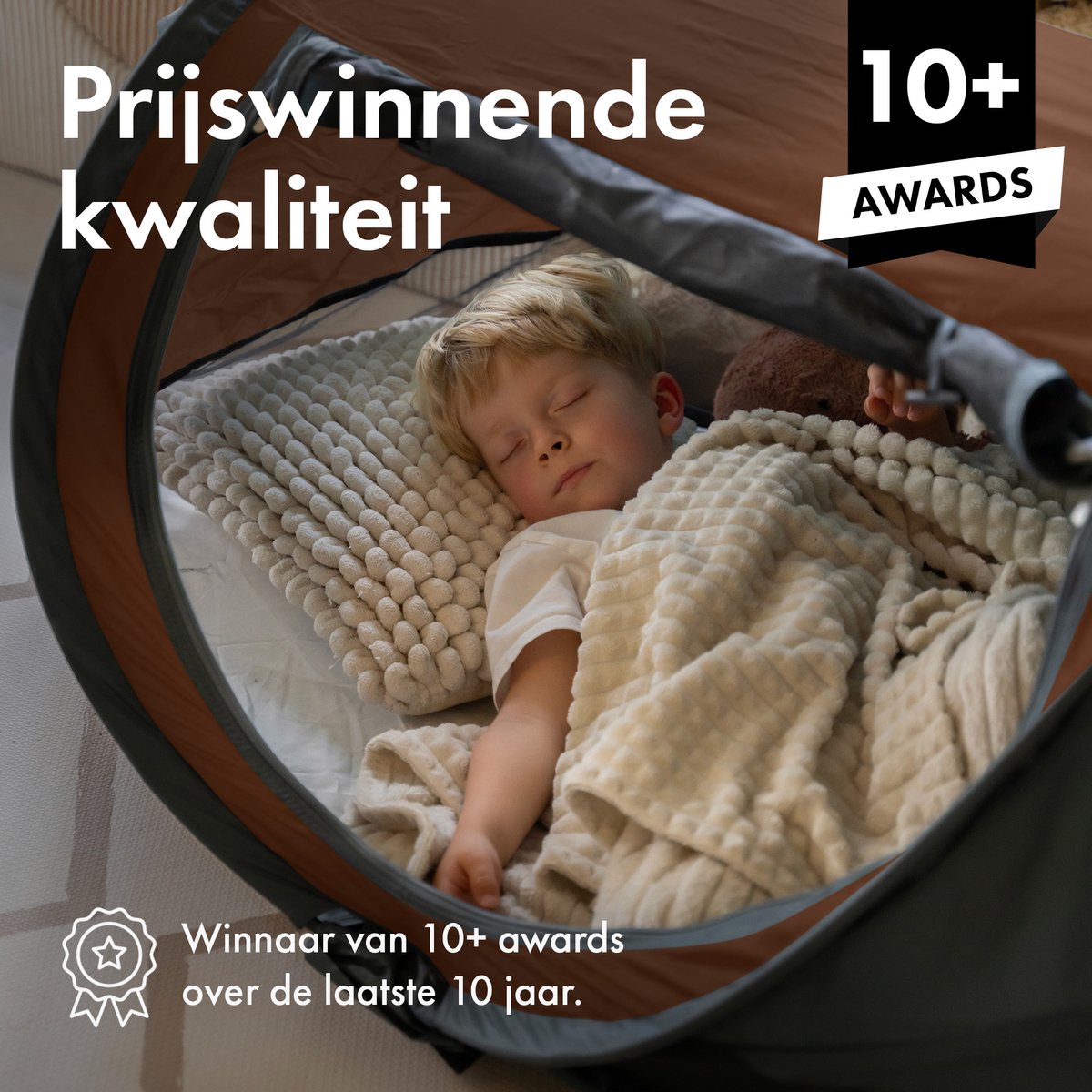 Deryan Peuter Luxe Campingbedje met Matras - Inklapbaar thumbnail 3