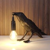 Lampe Vogel - Lampe corbeau - Incl. Ampoule - Corbeau Noir - 35x18,5x15,5 cm