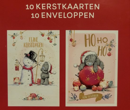 Kerstkaarten | Set van 5 | Pinguïn met ballon illustratie | Illu
