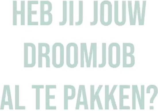 Bestemming droomjob