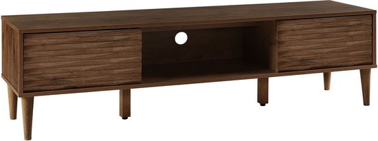 KAYAN - TV-meubel - Donkere houtkleur - MDF