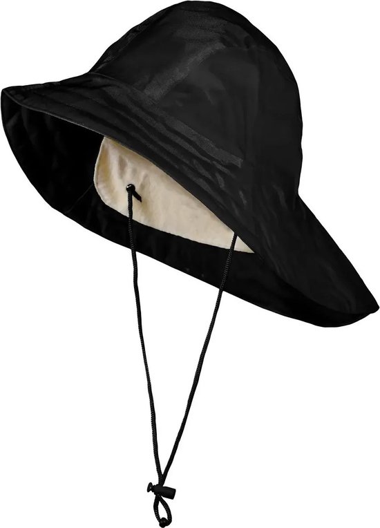 Chapeau de pluie noir et blanc