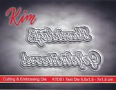 KTD01 Hobby Holland text die - snijmal Nederlandse tekst - Hartelijk Gefeliciteerd - mal verjaardag - Kim design