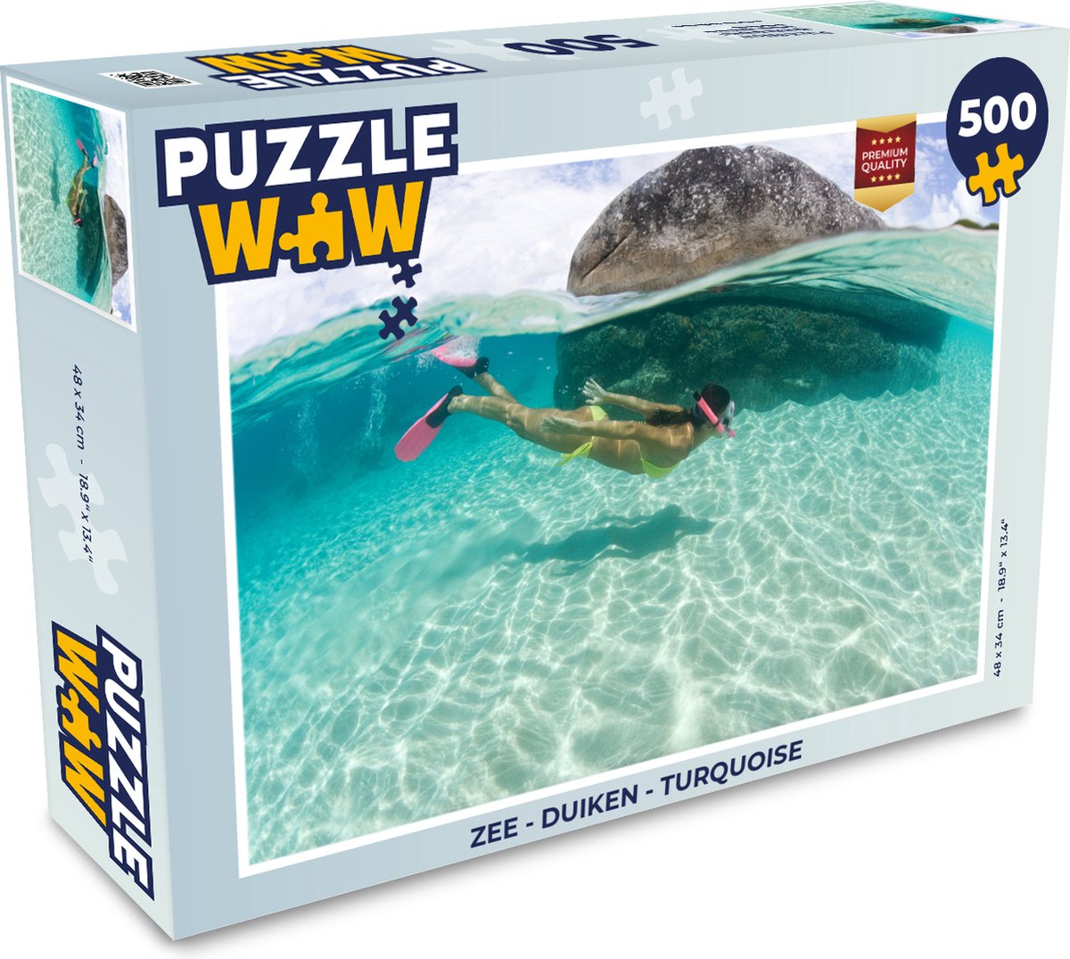Puzzel Zee - Duiken - Turquoise - Legpuzzel - Puzzel 500 stukjes