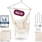 Bol.com Hangstoel voor binnen en buiten XXL all-inclusive pakket met ophanging + 3 kussens hangstoel voor kinderen en volwassene... aanbieding