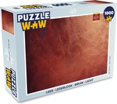 Puzzel Leer - Lederlook - Bruin - Licht - Legpuzzel - Puzzel 1000 stukjes volwassenen