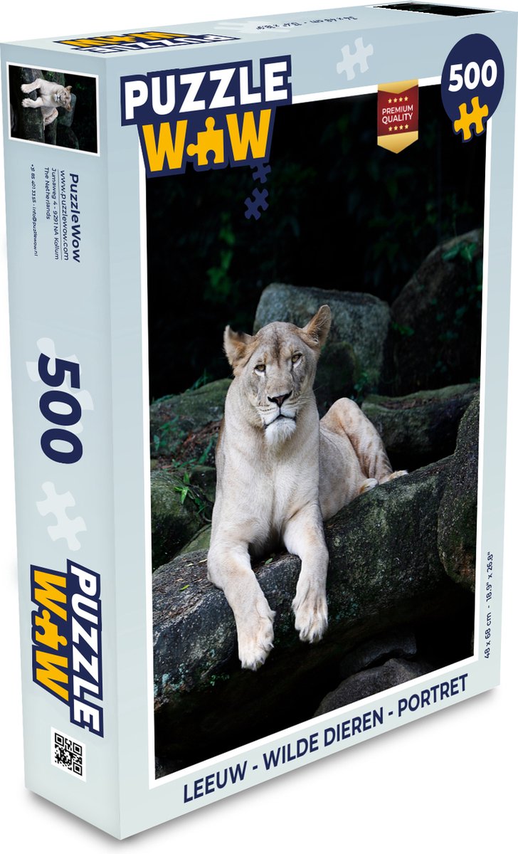 Puzzel Leeuw - Wilde dieren - Portret - Legpuzzel - Puzzel 500 stukjes