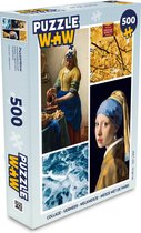 Puzzle Collage - Vermeer - Melkmeisje - Fille à la perle - Puzzle - Puzzle 500 pièces - Sinterklaas présente - Sinterklaas pour les grands enfants