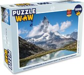 Puzzel Zwitserse Matterhorn in de middag naast de Riffelsee in Zermatt - Legpuzzel - Puzzel 1000 stukjes volwassenen