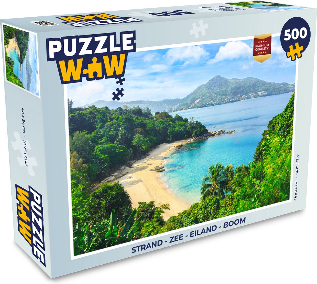 Puzzel Strand - Zee - Eiland - Boom - Legpuzzel - Puzzel 500 stukjes