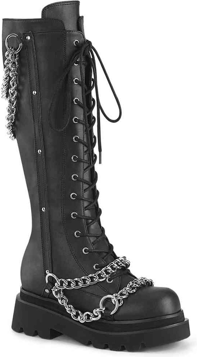 DemoniaCult - RENEGADE-215 Kniehoge laarzen - US 7 - 37 Shoes - Zwart