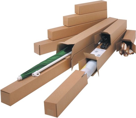 50 Shipping Tubes Square 655 X 105 X 105 Mm Shipping Roll Shipping Tube | Save Postage - NOW WITHOUT BULKING COVER | Cartón Plegable Shipping Carton - View #7