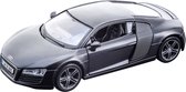 Modelauto Audi R8 V10 Plus grijs 18 x 8 x 5 cm - Schaal 1:24 - Speelgoedauto - Miniatuurauto