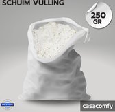 Schuim vulling, Kussen vulling, 250 gr, Navulling kussen , Hoge kwaliteit ,Polyether,Schuimvlokken , Wit