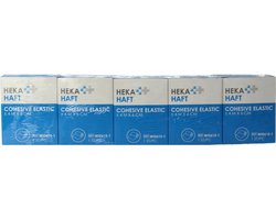 Hekahaft Cohesive windsel 4m x 6 cm 5 Stuks