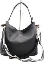 Flora & Co - Bag in bag/tas in tas - handtas/crossbody - fashion riem - zwart