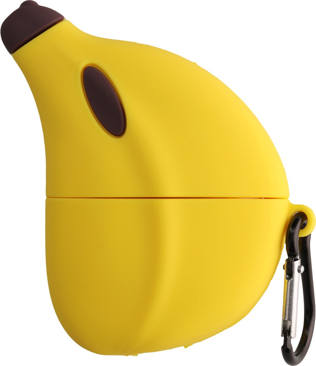 kwmobile Hoes geschikt voor Apple Airpods Pro 2 - Siliconen cover voor oordopjes in bruin / geel - design