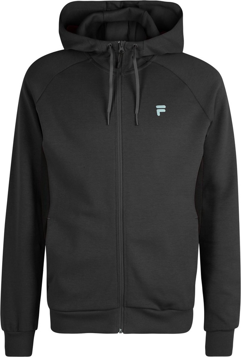 Sweatshirt Met Capuchon En Rits Lange Mouwen En Coltrui Zwart