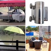 Parasolstandaard parasolhouder visscherm houder parasolhouder voor balkon voor tuin, reling, terras, visbox, visstoel