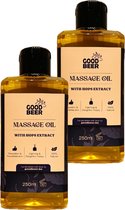 GoodBeer -2 x 250ml - Massage olie met hop - werkt kalmerend