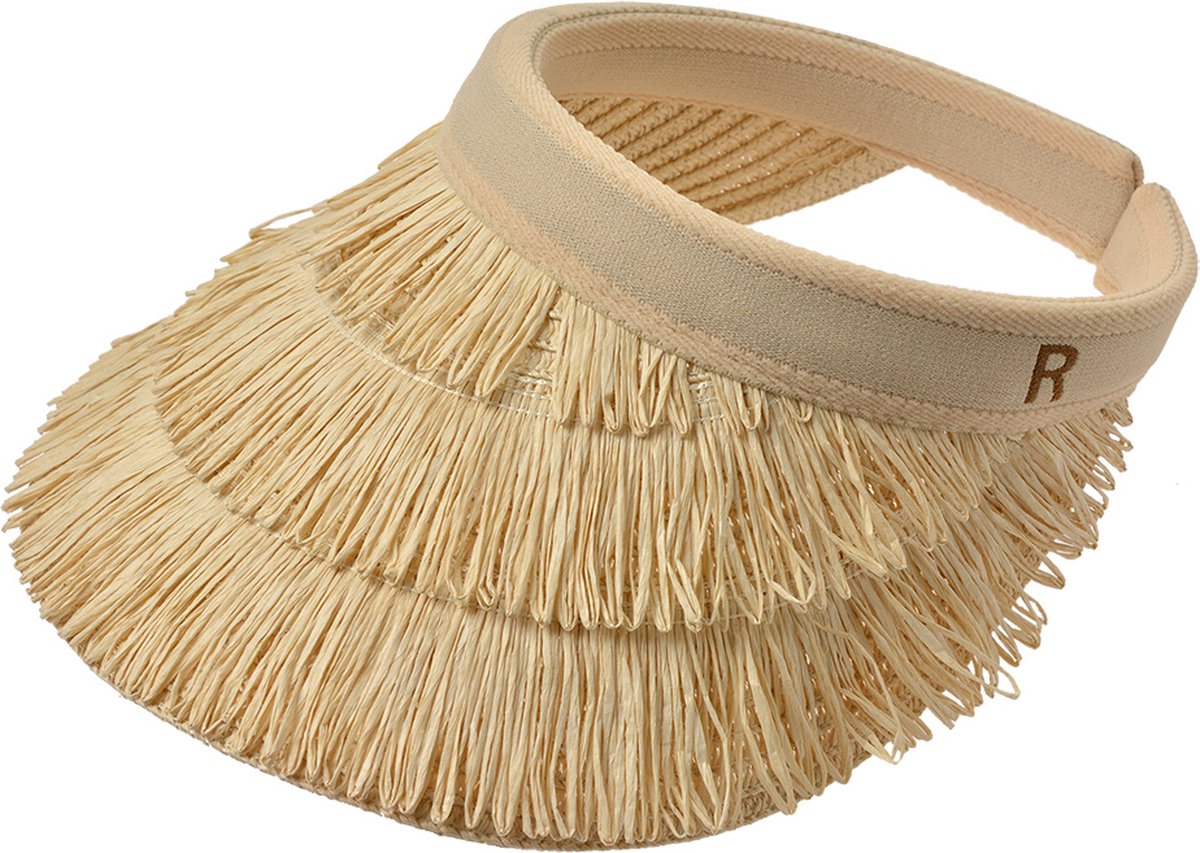 Juleeze Zonneklep one size Beige Papierstro
