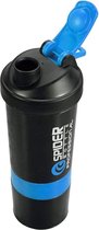 RNZV - Shaker cup - protein cup - sports cup - shake bottle - Protein Shaker - multifonctionnel - Matériau sans BPA - 2x récipients de stockage de poudre amovibles