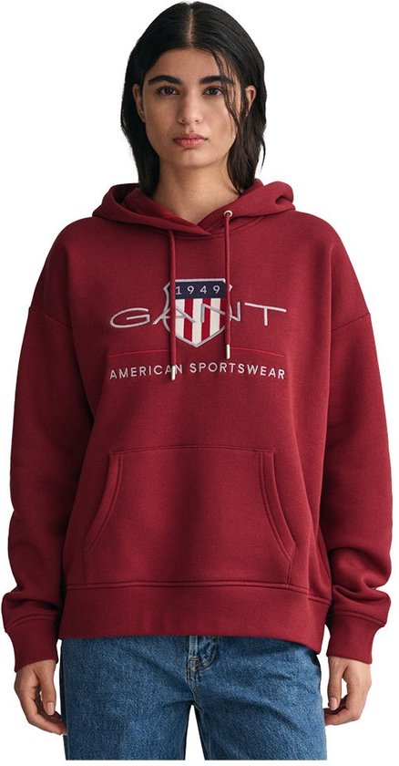 Gant Rel Archive Shield Capuchon Rood S Vrouw