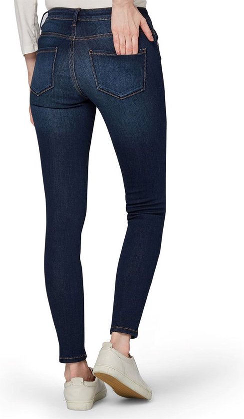TOM TAILOR Jeans Alexa Straight Fit Donna – Vita Media, Gamba Dritta, Blu