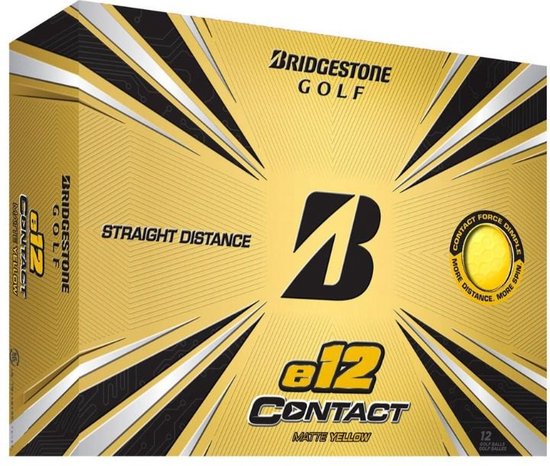 Bridgestone Golf E 12 Contact Golfballen 12 Eenheden Geel