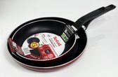 Tefal - Super start - Batterie de cuisine - Rouge - 24 cm - 28 cm - Thermospot - Convient à l'induction