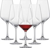 Rodewijnglas Taste (set van 6), tijdloze wijnglazen voor rode wijn, vaatwasmachinebestendige Tritan®-kristalglazen,