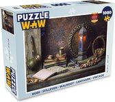 Puzzle Boek - Nature Morte - Noyer - Lanterne - Vintage - Jigsaw Puzzle - Puzzle 1000 pièces adultes