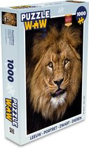 Puzzle Lion - Portrait - Zwart - Animaux - Puzzle - Puzzle 1000 pièces adultes