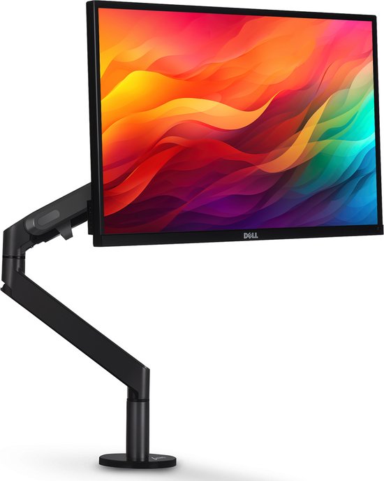 LEVANTU® Single Monitor Arm Donkergrijs - Monitorbeugel met Gasveer - Ultrawide monitor arm - Monitor beugel - Monitor standaard