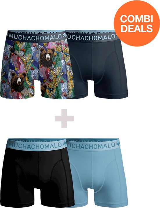 Muchachomalo Heren Boxershorts - 2 Pack - Maat 104 - 95% Katoen - Mannen Onderbroeken