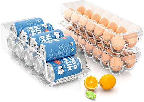 Gcroet Deviled Eiercontainers met deksel 54 sleuven doorzichtig plastic