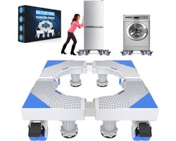 W&Z® Wasmachine verhoger met 4 wielen - Wasmachine Opbouwmeubel kast- 350kg - Wit