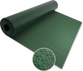 floordirekt Rubber loper - Rubbermat - Big Button - 2 mm - Groen - 120 x 350 cm
