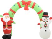 vidaXL - Kerstboog - kerstman - en - sneeuwpop - opblaasbaar - LED - 223 - cm