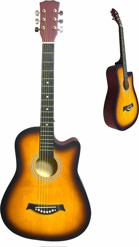 vidaXL Guitare acoustique pan coupé western avec 6 cordes 38 tilleul