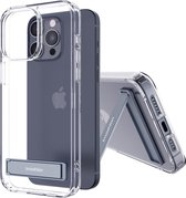 iMoshion Hoesje Geschikt voor iPhone 15 Pro Max Hoesje - iMoshion Stand Backcover - Transparant