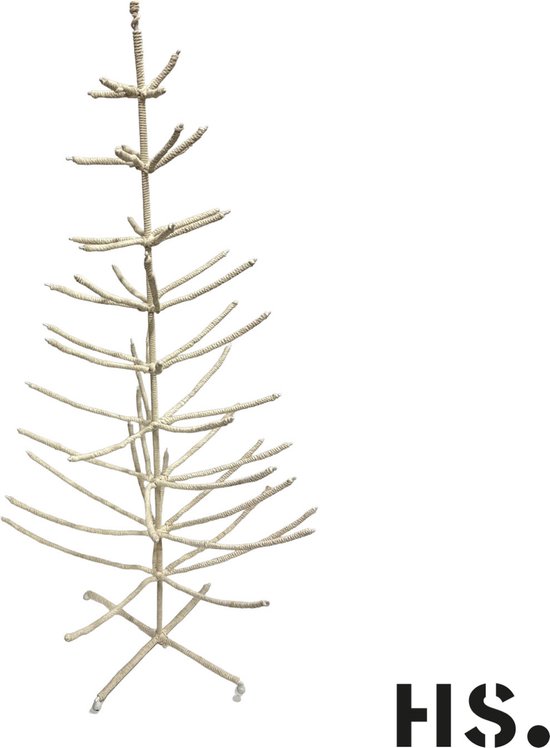 Home Society - Tree Sukhna L - Beige - Katoen/Metaal - Kunst Kerstboom - 92 cm