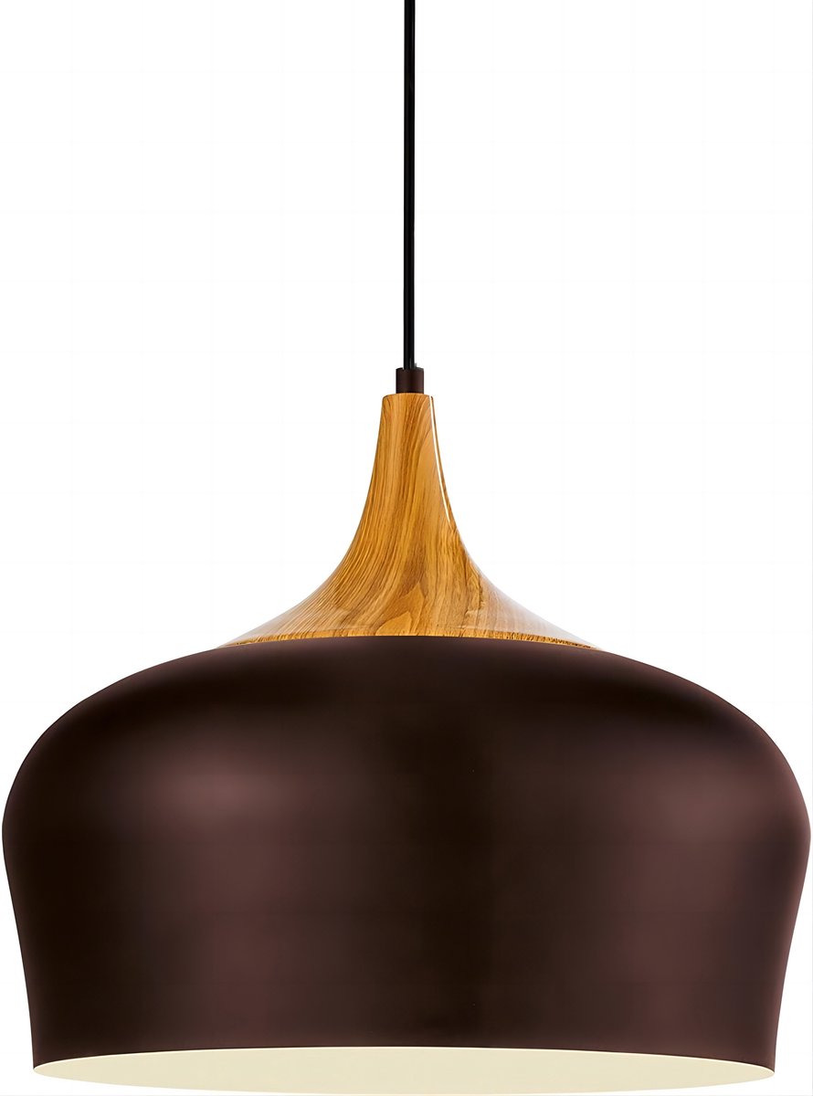 Goeco - Hanglampen - bruine - eiken - hanglamp - voor de eetkamer - e27