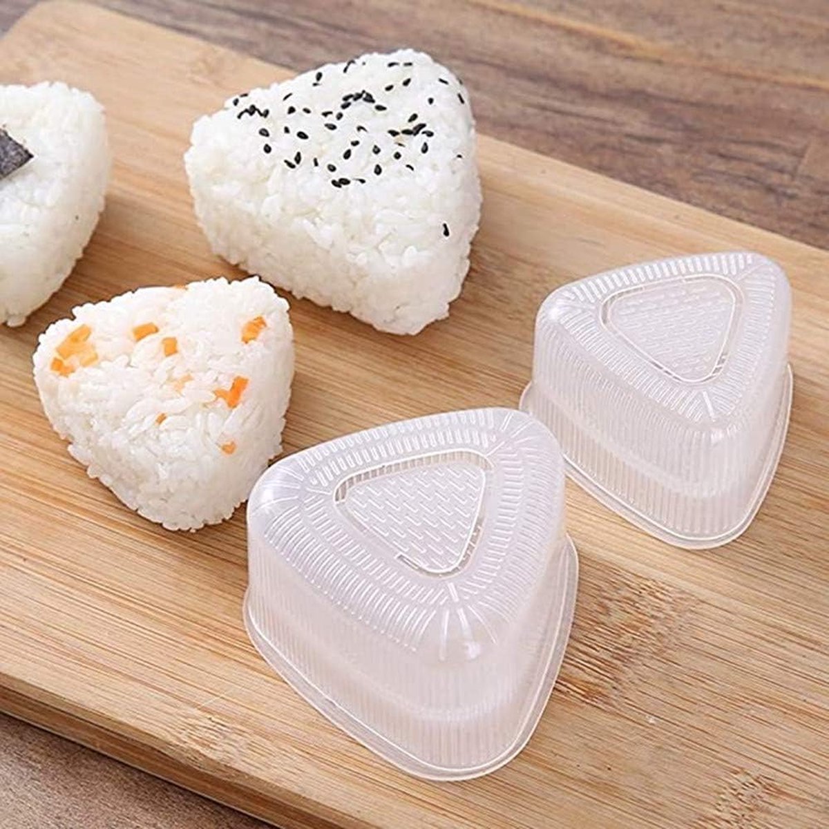 Triangle de Moule en Onigiri, 2 Pièces de Moules à Boules de Riz, Moule à  Sushi Triangle pour Bento Ou Repas en Boîte Japonaise Enfants Bento (Beige)  