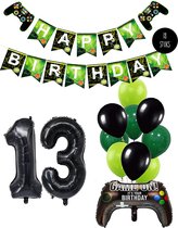 Cijfer Ballon 13 Game Videospel Verjaardag Thema - De Versiering voor de Gamers Birthday Party van Snoes