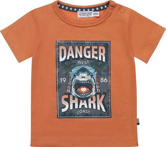 T-shirt Dirkje R-ISLAND CREW Garçons - Orange délavé - Taille 110